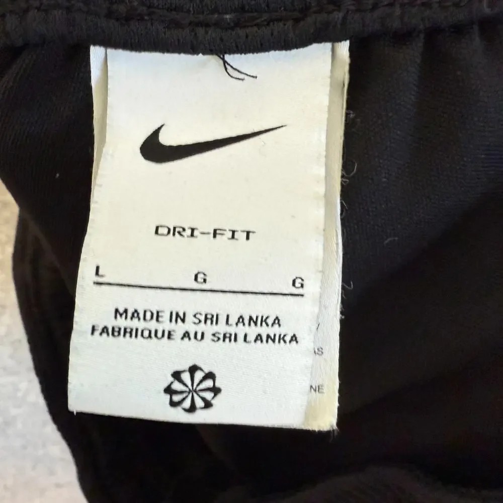 Nike Pants Mens Large Black Tapered Slim Fit Sweatpants Swoosh Skinny Athleisure
